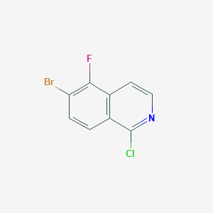 molecular formula C9H4BrClFN B1447054 6-Bromo-1-chloro-5-fluoroisoquinoline CAS No. 1445564-11-3