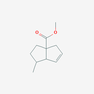 molecular formula C11H16O2 B14470607 methyl 1-methyl-2,3,4,6a-tetrahydro-1H-pentalene-3a-carboxylate CAS No. 72635-33-7