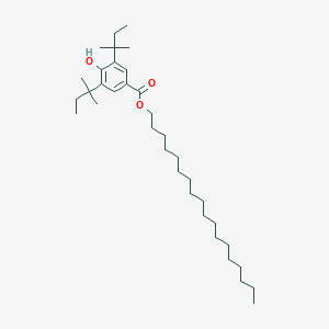 molecular formula C35H62O3 B14470614 Octadecyl 4-hydroxy-3,5-bis(2-methylbutan-2-YL)benzoate CAS No. 71656-10-5