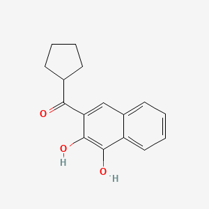 molecular formula C16H16O3 B14470666 Cyclopentyl(3,4-dihydroxynaphthalen-2-yl)methanone CAS No. 65363-46-4