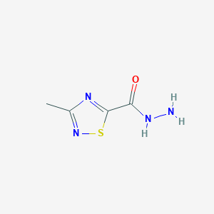 molecular formula C4H6N4OS B1447067 3-Methyl-1,2,4-thiadiazole-5-carbohydrazide CAS No. 1375066-73-1