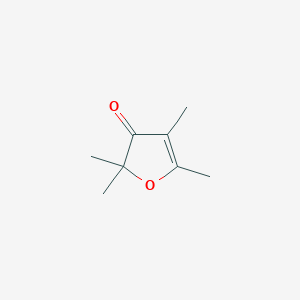 molecular formula C8H12O2 B14470685 2,2,4,5-Tetramethylfuran-3(2H)-one CAS No. 70064-03-8