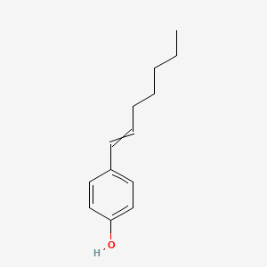 molecular formula C13H18O B14470695 4-(Hept-1-EN-1-YL)phenol CAS No. 70139-37-6