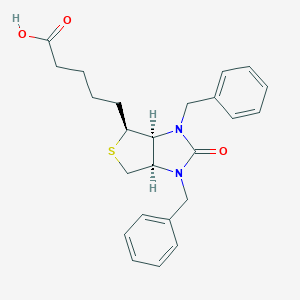 molecular formula C24H28N2O3S B144707 cis-(-)-1,3-Dibenzylhexahydro-2-oxo-1H-thieno[3,4-d]imidazole-4-valeric Acid CAS No. 33607-60-2