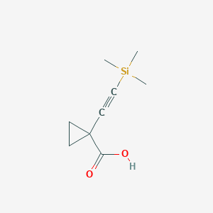 molecular formula C9H14O2Si B1447070 1-((Trimethylsilyl)ethynyl)cyclopropanecarboxylic acid CAS No. 1268810-07-6