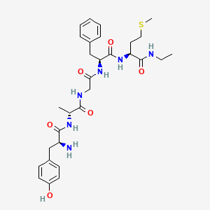 molecular formula C30H42N6O6S B14470701 L-Tyrosyl-D-alanylglycyl-L-phenylalanyl-N-ethyl-L-methioninamide CAS No. 72719-78-9