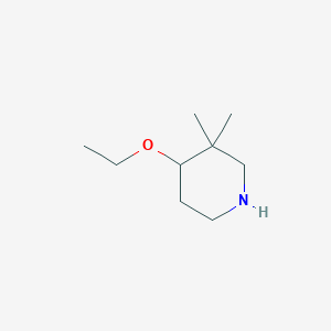 molecular formula C9H19NO B1447071 4-Ethoxy-3,3-dimethylpiperidine CAS No. 1803604-57-0