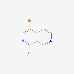 molecular formula C8H4BrClN2 B1447076 4-溴-1-氯-2,7-萘啶 CAS No. 1588569-14-5