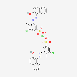 molecular formula C34H24BaCl2N4O8S2 B14470765 barium(2+);3-chloro-5-[(2-hydroxynaphthalen-1-yl)diazenyl]-4-methylbenzenesulfonate CAS No. 67892-50-6