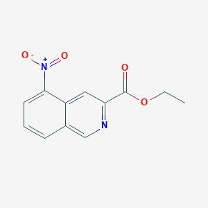 molecular formula C12H10N2O4 B1447078 5-硝基异喹啉-3-羧酸乙酯 CAS No. 1610591-36-0