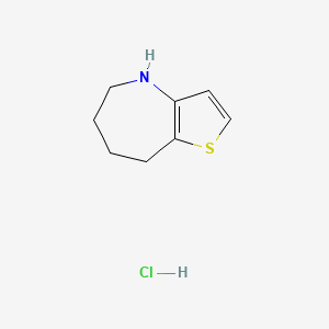 molecular formula C8H12ClNS B1447083 4H,5H,6H,7H,8H-噻吩并[3,2-b]氮杂卓盐酸盐 CAS No. 1803591-40-3