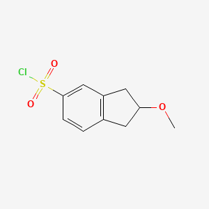 molecular formula C10H11ClO3S B1447085 2-methoxy-2,3-dihydro-1H-indene-5-sulfonyl chloride CAS No. 1566745-97-8