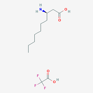 molecular formula C12H22F3NO4 B1447086 (3R)-3-aminodecanoic acid, trifluoroacetic acid CAS No. 1807888-02-3
