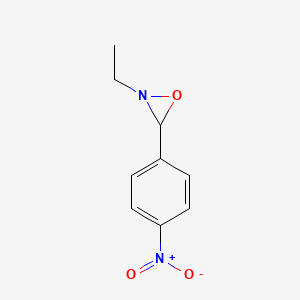 molecular formula C9H10N2O3 B14470876 2-Ethyl-3-(4-nitrophenyl)oxaziridine CAS No. 65934-30-7