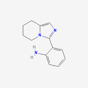 molecular formula C13H15N3 B1447088 2-{5H,6H,7H,8H-imidazo[1,5-a]pyridin-3-yl}aniline CAS No. 1803589-85-6