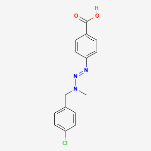 molecular formula C15H14ClN3O2 B14470883 p-(3-(p-Chlorobenzyl)-3-methyl-1-triazeno)benzoic acid CAS No. 65542-14-5