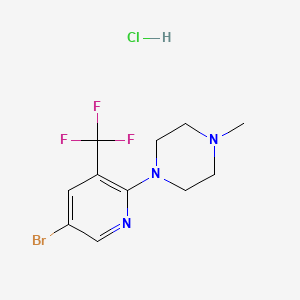 molecular formula C11H14BrClF3N3 B1447091 1-[5-Bromo-3-(trifluoromethyl)-2-pyridyl]-4-methyl-piperazine hydrochloride CAS No. 1432053-99-0