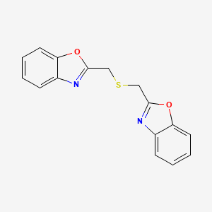 molecular formula C16H12N2O2S B14470978 Bis(benzo[d]oxazol-2-ylmethyl)sulfane CAS No. 66000-36-0