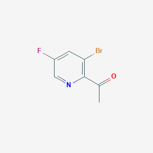 molecular formula C7H5BrFNO B1447099 1-(3-溴-5-氟吡啶-2-基)乙酮 CAS No. 1820641-72-2