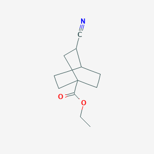 molecular formula C12H17NO2 B14470997 Ethyl 3-cyanobicyclo[2.2.2]octane-1-carboxylate CAS No. 72764-26-2