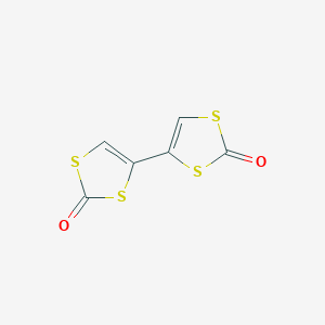 molecular formula C6H2O2S4 B14471004 2H,2'H-[4,4'-Bi-1,3-dithiole]-2,2'-dione CAS No. 66571-71-9