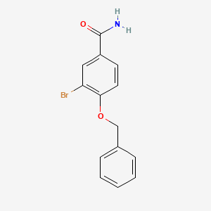 molecular formula C14H12BrNO2 B1447103 4-(Benzyloxy)-3-bromobenzamide CAS No. 1706456-92-9