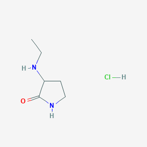 molecular formula C6H13ClN2O B1447106 3-(Ethylamino)pyrrolidin-2-one hydrochloride CAS No. 1803560-96-4