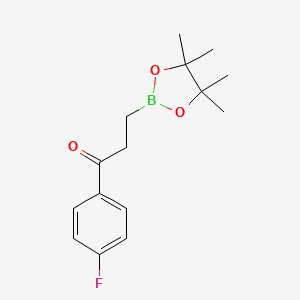 molecular formula C15H20BFO3 B1447107 1-(4-Fluorophenyl)-3-(4,4,5,5-tetramethyl-1,3,2-dioxaborolan-2-yl)propan-1-one CAS No. 1648906-43-7