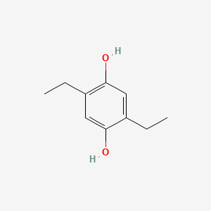 molecular formula C10H14O2 B14471092 2,5-Diethylbenzene-1,4-diol CAS No. 66146-32-5