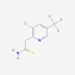 B1447110 2-[3-Chloro-5-(trifluoromethyl)-2-pyridyl]thioacetamide CAS No. 1672655-85-4