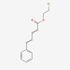 molecular formula C13H13BrO2 B14471109 2-Bromoethyl 5-phenylpenta-2,4-dienoate CAS No. 69742-25-2