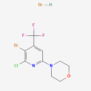 molecular formula C10H10Br2ClF3N2O B1447111 4-[5-Bromo-6-chloro-4-(trifluoromethyl)-2-pyridyl]morpholine hydrobromide CAS No. 1432053-98-9
