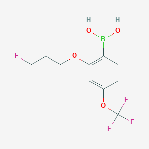 molecular formula C10H11BF4O4 B1447115 (2-(3-Fluoropropoxy)-4-(trifluoromethoxy)phenyl)boronic acid CAS No. 1704073-53-9