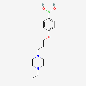 molecular formula C15H25BN2O3 B1447118 4-(3-(4-乙基哌嗪-1-基)丙氧基)苯硼酸 CAS No. 1704063-50-2