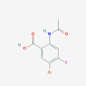molecular formula C9H7BrFNO3 B1447120 2-Acetamido-5-bromo-4-fluorobenzoic acid CAS No. 1820649-12-4