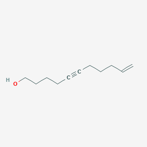 molecular formula C11H18O B14471246 Undec-10-EN-5-YN-1-OL CAS No. 65956-87-8