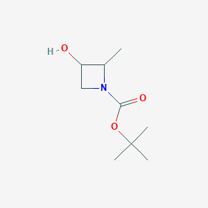 molecular formula C9H17NO3 B1447127 Tert-butyl 3-hydroxy-2-methylazetidine-1-carboxylate CAS No. 1354955-59-1