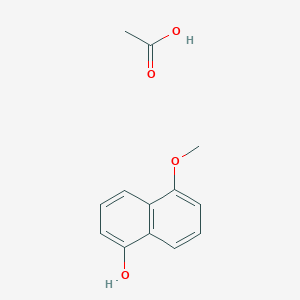 molecular formula C13H14O4 B14471293 Acetic acid;5-methoxynaphthalen-1-ol CAS No. 67243-01-0