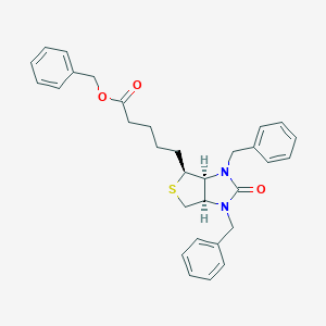 molecular formula C31H34N2O3S B144713 benzyl 5-[(3aS,4S,6aR)-1,3-dibenzyl-2-oxo-3a,4,6,6a-tetrahydrothieno[3,4-d]imidazol-4-yl]pentanoate CAS No. 179532-60-6