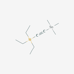molecular formula C11H24SiSn B14471301 Silane, triethyl[(trimethylstannyl)ethynyl]- CAS No. 69165-94-2