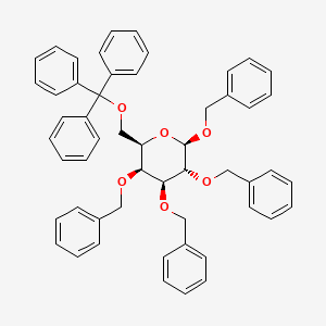 molecular formula C53H50O6 B1447140 1,2,3,4-Tetra-O-benzyl-6-O-trityl-b-D-galactopyranose CAS No. 39687-22-4