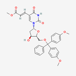 molecular formula C34H34N2O9 B1447141 E-5-(2-Carbomethoxyvinyl)-2'-deoxy-5'-O-DMT-uridine CAS No. 869355-22-6