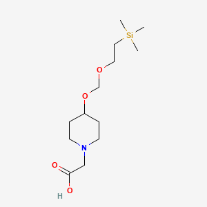 molecular formula C13H27NO4Si B1447142 2-(4-((2-(三甲基甲硅烷基)乙氧基)甲氧基)-哌啶-1-基)乙酸 CAS No. 1395492-79-1