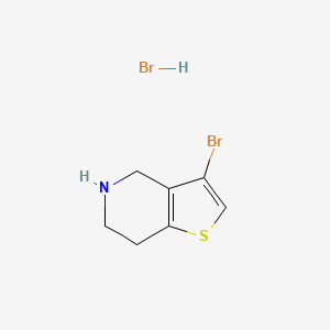 molecular formula C7H9Br2NS B1447144 3-Bromo-4,5,6,7-tetrahydrothieno[3,2-c]pyridine hydrobromide CAS No. 1788044-16-5