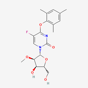 molecular formula C19H23FN2O6 B1447145 Uridine,5-fluoro-2'-O-methyl-4-O-(2,4,6-trimethylphenyl)-(9CI) CAS No. 444788-89-0