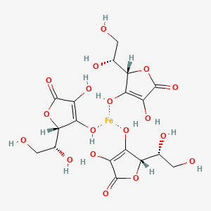 molecular formula C12H12FeO12.2H<br>C12H14FeO12 B1447146 Ferrous Ascorbate CAS No. 24808-52-4