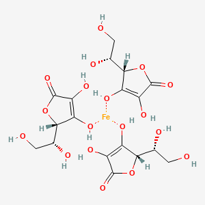 molecular formula C18H24FeO18 B1447146 L-Ascorbic acid iron(II) CAS No. 24808-52-4