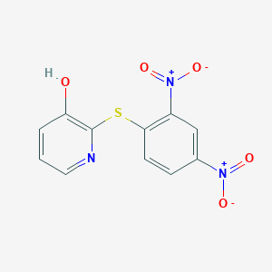 molecular formula C11H7N3O5S B14471472 2-[(2,4-Dinitrophenyl)sulfanyl]pyridin-3-ol CAS No. 65182-94-7