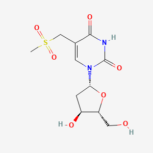 molecular formula C11H16N2O7S B14471511 Thymidine, alpha-(methylsulfonyl)- CAS No. 72687-18-4