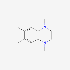 molecular formula C12H18N2 B14471552 Quinoxaline, 1,2,3,4-tetrahydro-1,4,6,7-tetramethyl- CAS No. 66102-32-7